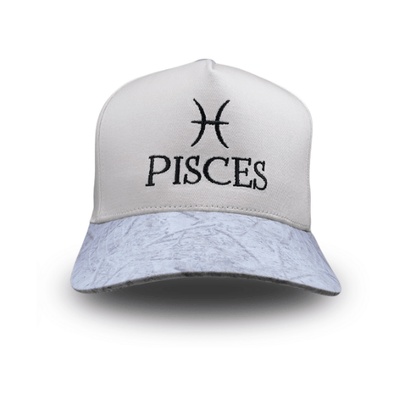 C.C Apparel Pisces C.C Unisex Embroidered Zodiac Sign Astrology Symbol Cap Premium Streetwear Style Snapback Trucker Hat