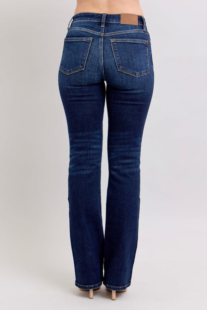 Judy Blue Apparel Judy Blue Mid Rise Dark Wash Bootcut Denim Jeans for Women