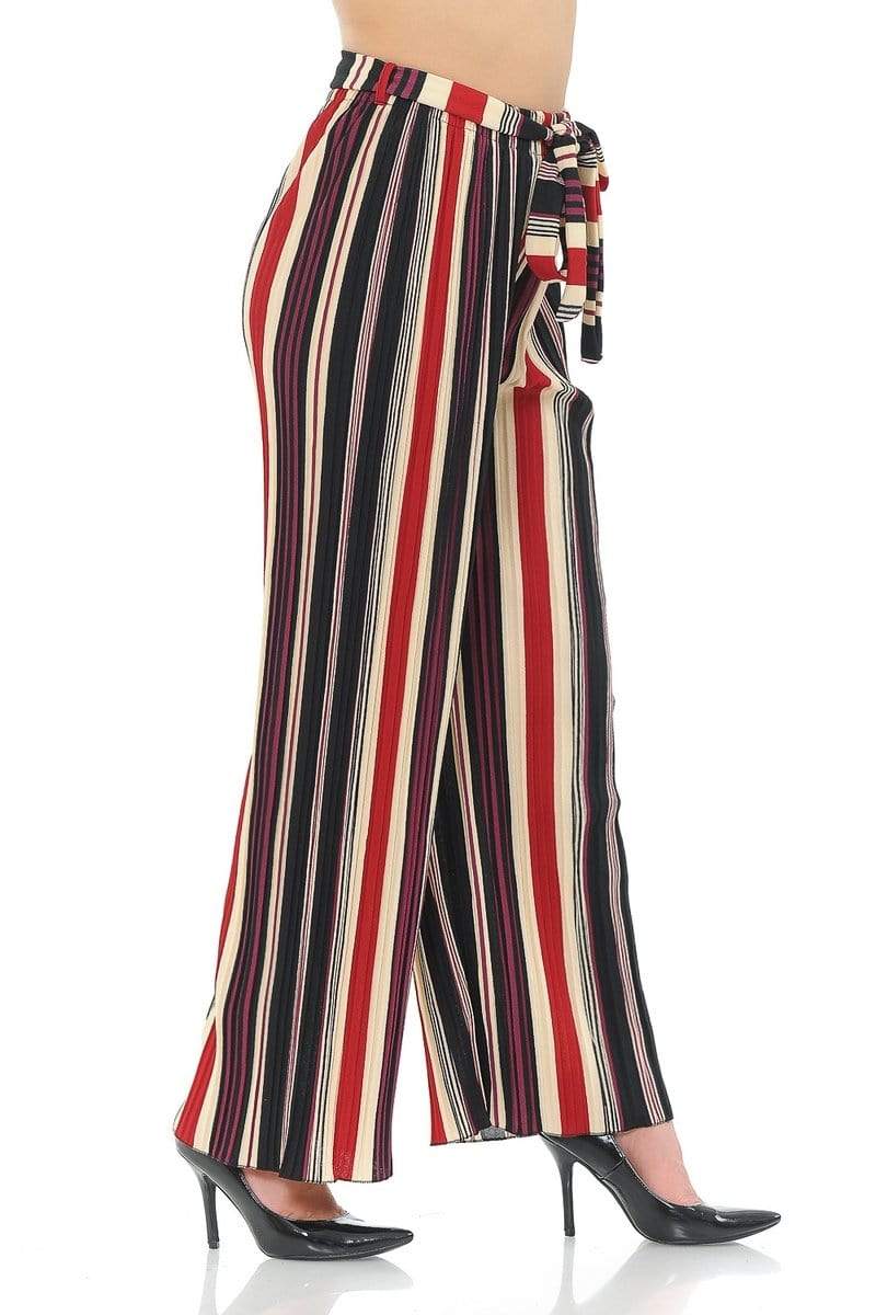 Auliné Collection Apparel Auliné Collection Womens Accordion Pleated High Waisted Wide Leg Palazzo Pants