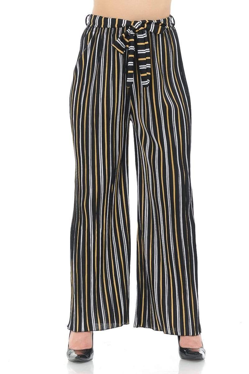 Auliné Collection Apparel Auliné Collection Womens Accordion Pleated High Waisted Wide Leg Palazzo Pants