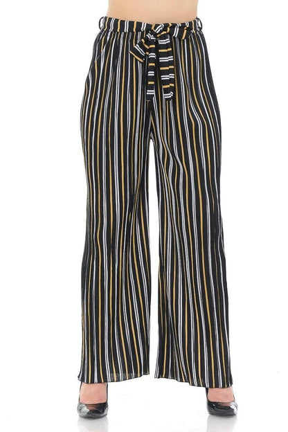 Auliné Collection Apparel Auliné Collection Womens Accordion Pleated High Waisted Wide Leg Palazzo Pants