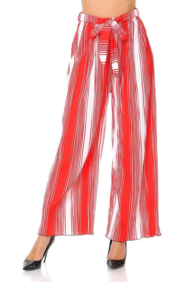 Auliné Collection Apparel Auliné Collection Womens Accordion Pleated High Waisted Wide Leg Palazzo Pants