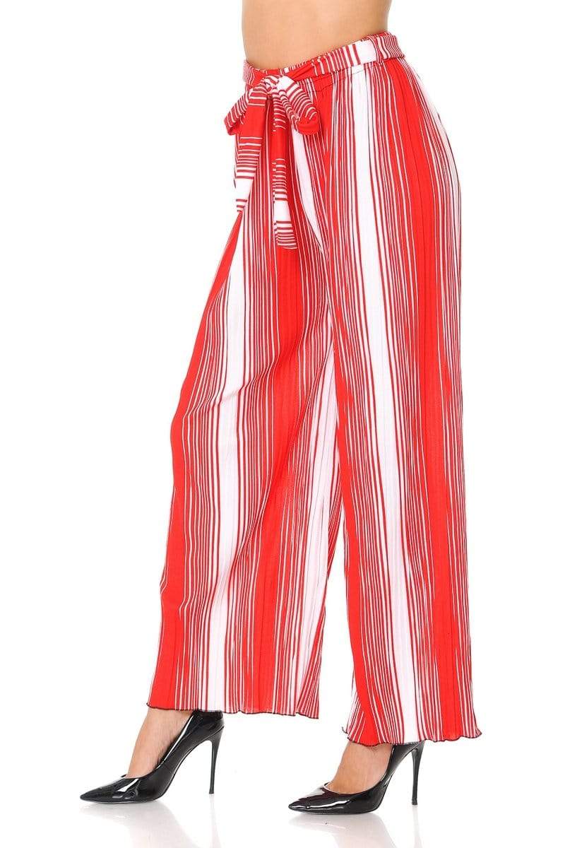 Auliné Collection Apparel Auliné Collection Womens Accordion Pleated High Waisted Wide Leg Palazzo Pants