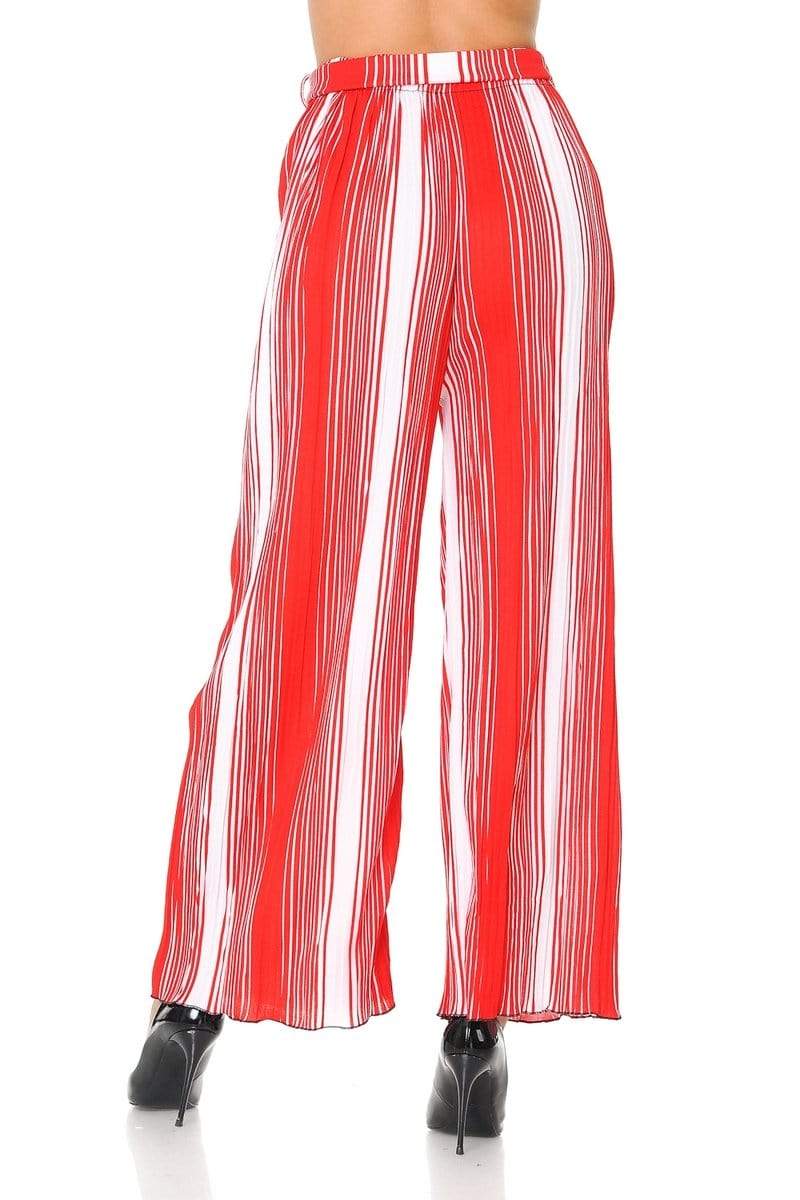 Auliné Collection Apparel Auliné Collection Womens Accordion Pleated High Waisted Wide Leg Palazzo Pants