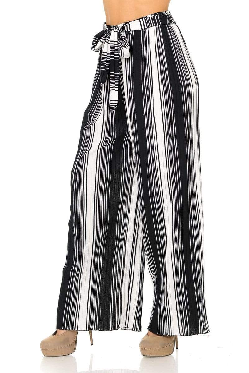 Auliné Collection Apparel Auliné Collection Womens Accordion Pleated High Waisted Wide Leg Palazzo Pants