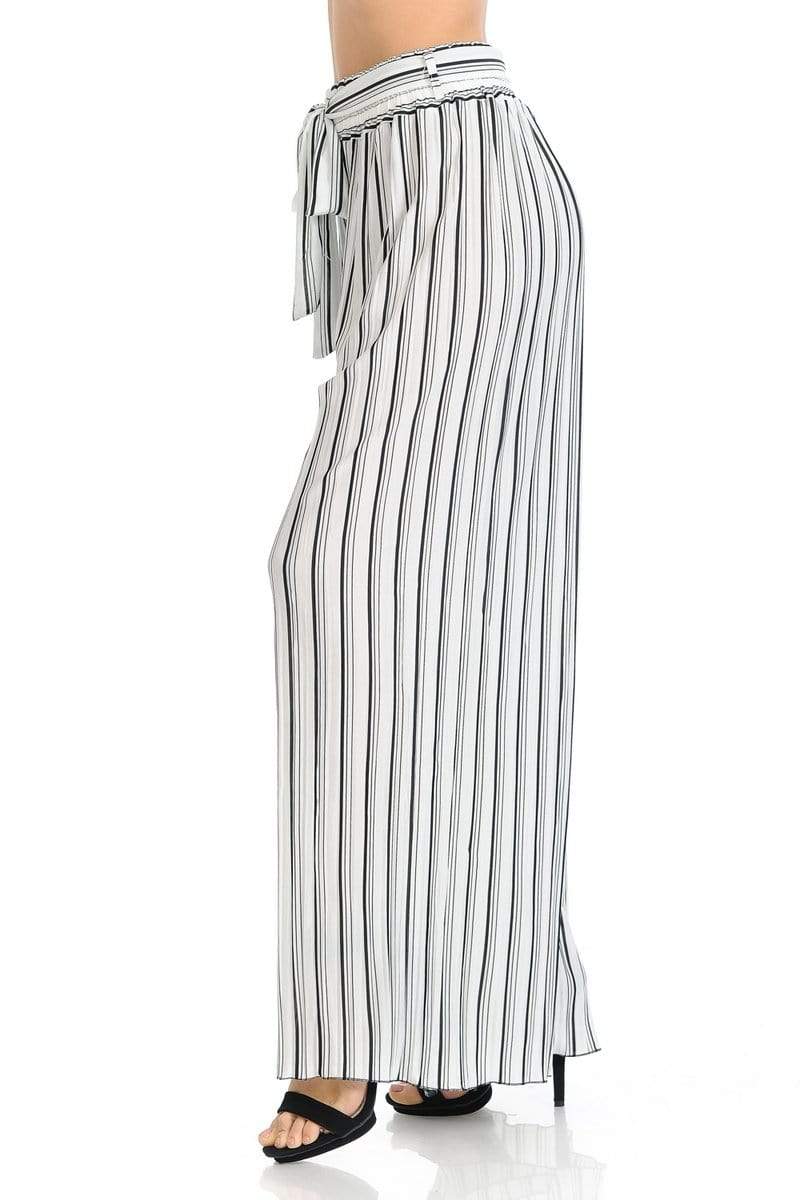 Auliné Collection Apparel Auliné Collection Womens Accordion Pleated High Waisted Wide Leg Palazzo Pants