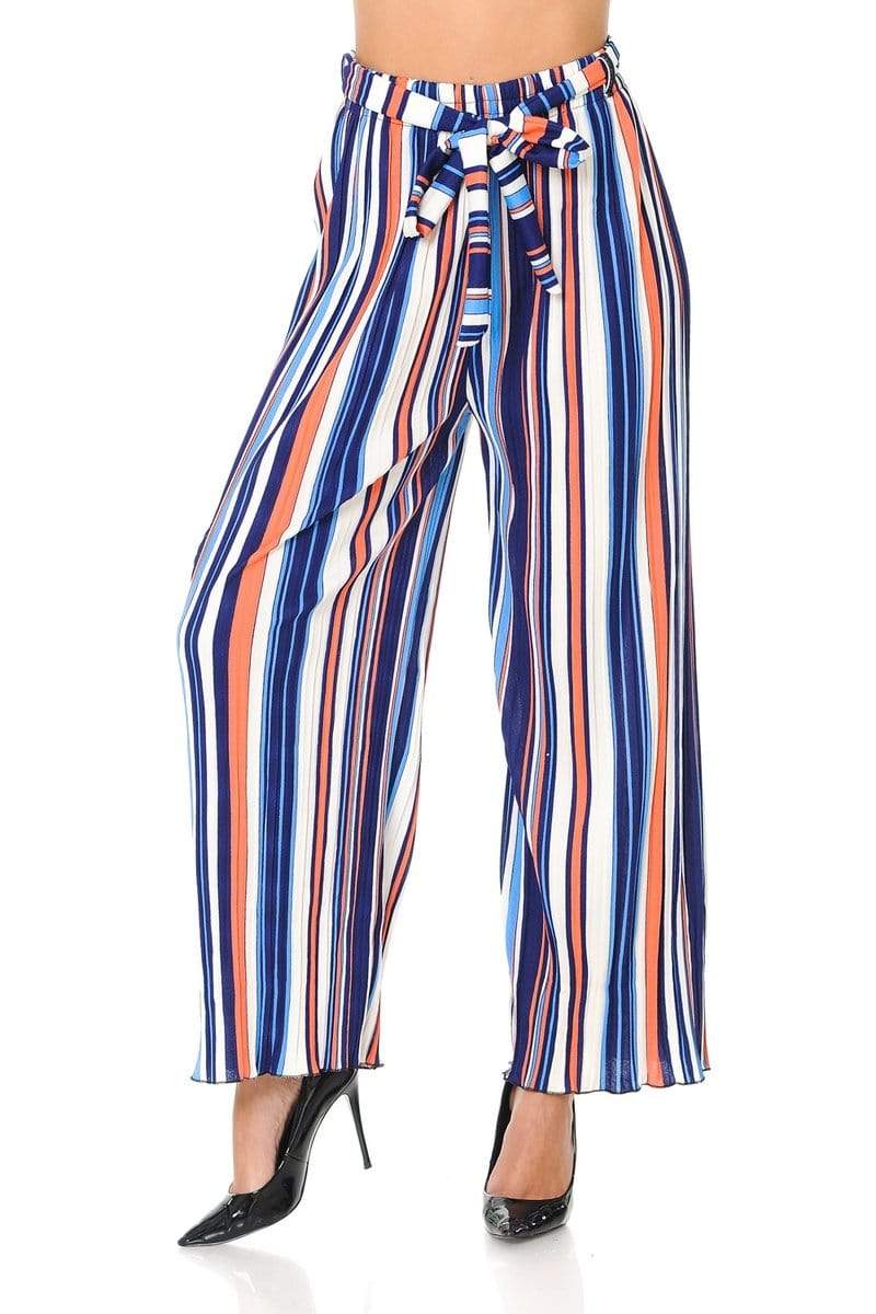Auliné Collection Apparel Auliné Collection Womens Accordion Pleated High Waisted Wide Leg Palazzo Pants