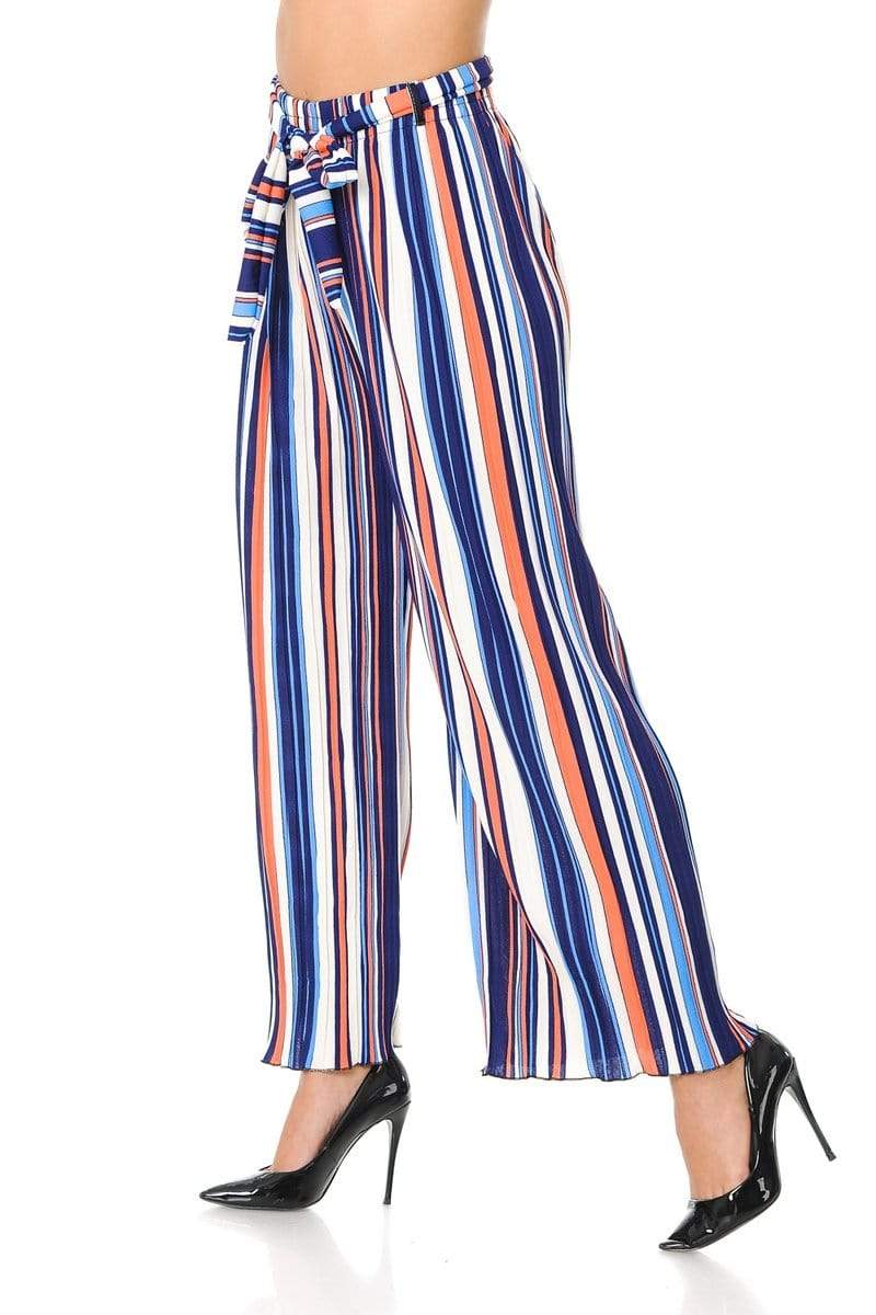 Auliné Collection Apparel Auliné Collection Womens Accordion Pleated High Waisted Wide Leg Palazzo Pants