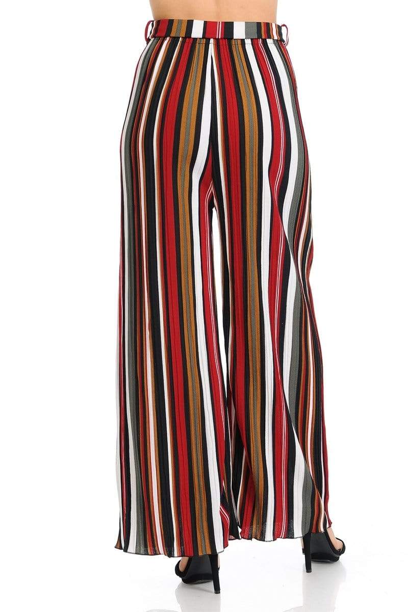Auliné Collection Apparel Auliné Collection Womens Accordion Pleated High Waisted Wide Leg Palazzo Pants