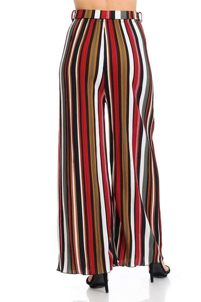 Auliné Collection Apparel Auliné Collection Womens Accordion Pleated High Waisted Wide Leg Palazzo Pants