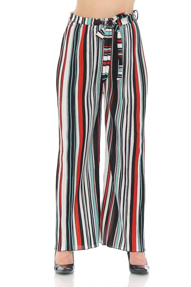 Auliné Collection Apparel Auliné Collection Womens Accordion Pleated High Waisted Wide Leg Palazzo Pants