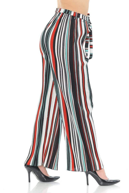 Auliné Collection Apparel Auliné Collection Womens Accordion Pleated High Waisted Wide Leg Palazzo Pants