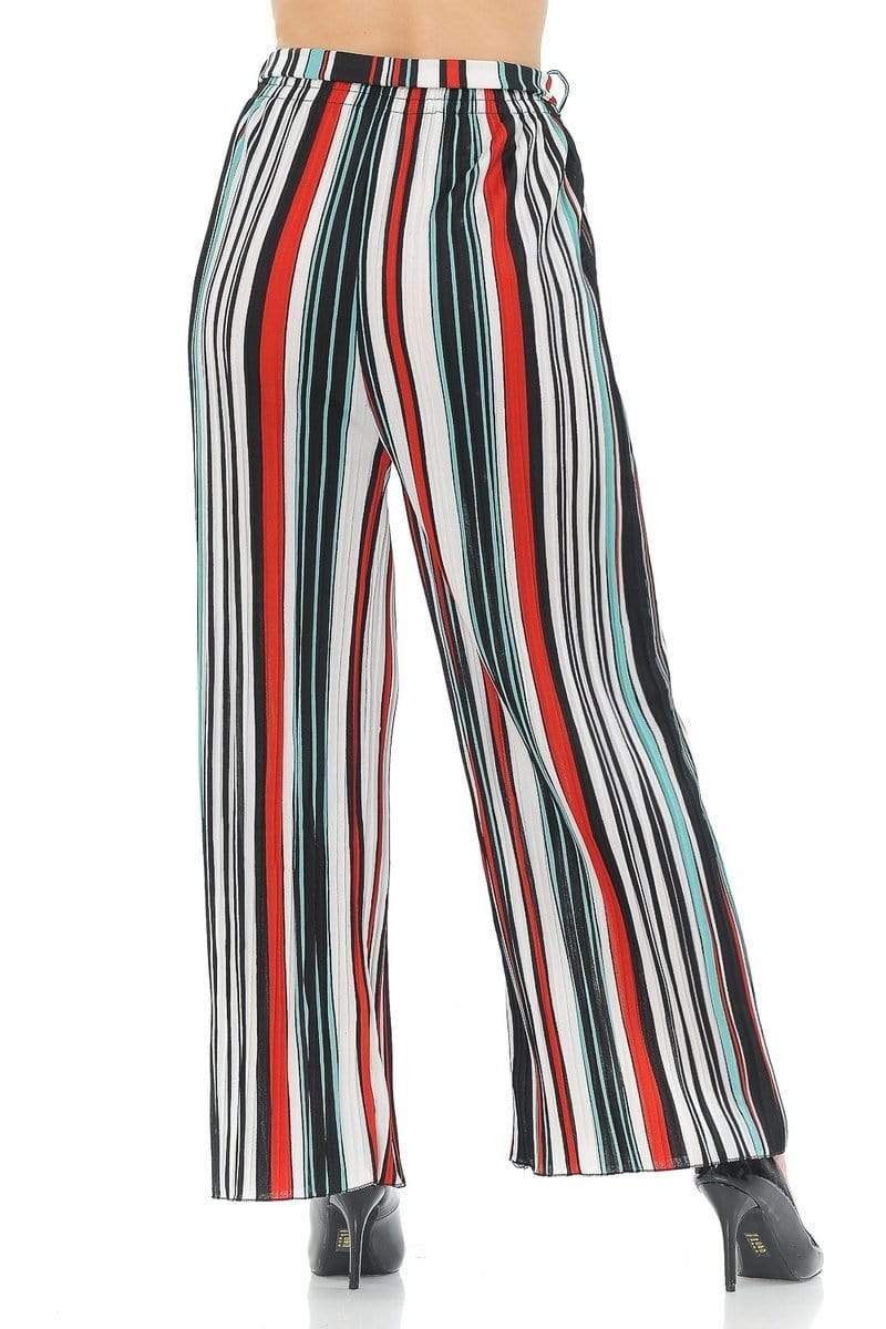 Auliné Collection Apparel Auliné Collection Womens Accordion Pleated High Waisted Wide Leg Palazzo Pants