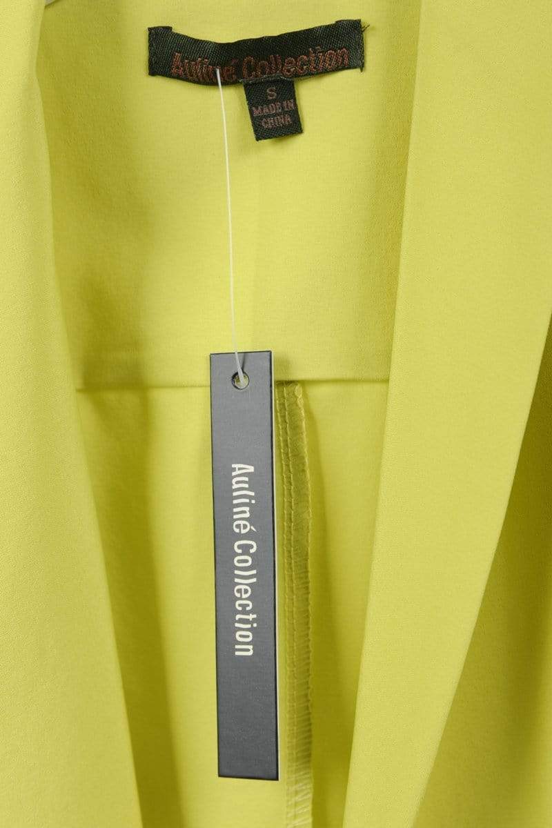 Auliné Collection Apparel Auliné Collection Womens Casual Lightweight 3/4 Sleeve Fitted Open Blazer New Colors