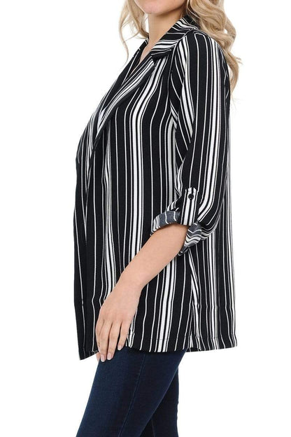 Auliné Collection Apparel Auliné Collection Womens Casual Oversized Open Front Boyfriend Cardigan Blazer