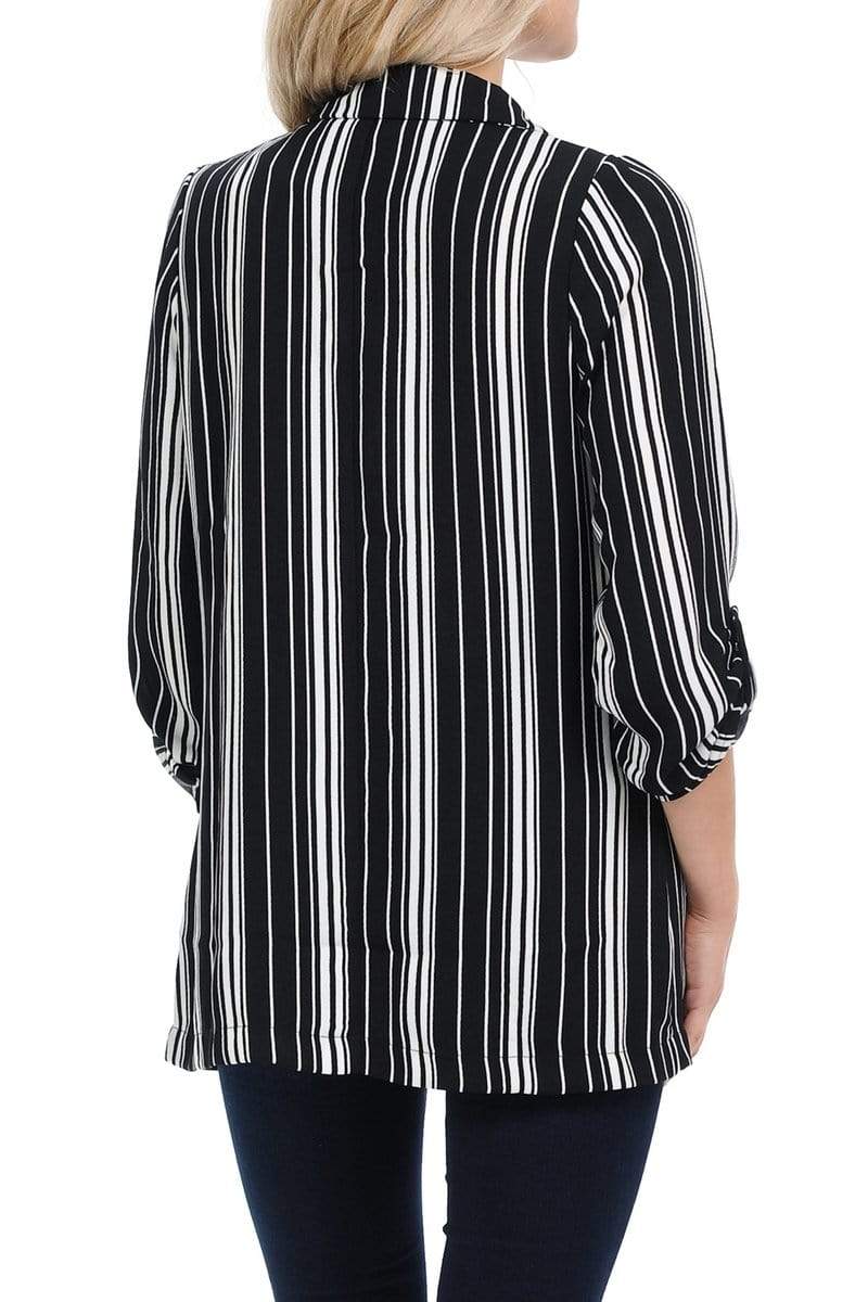 Auliné Collection Apparel Auliné Collection Womens Casual Oversized Open Front Boyfriend Cardigan Blazer