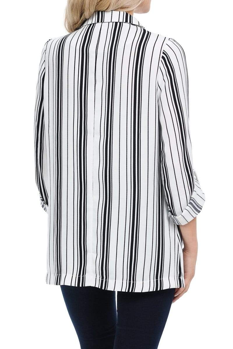 Auliné Collection Apparel Auliné Collection Womens Casual Oversized Open Front Boyfriend Cardigan Blazer