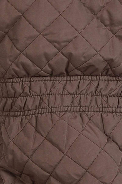 Auliné Collection Apparel Auliné Collection Womens Quilted Zip Up Lightweight Fur Hooded Padding Vest