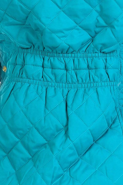 Auliné Collection Apparel Auliné Collection Womens Quilted Zip Up Lightweight Fur Hooded Padding Vest