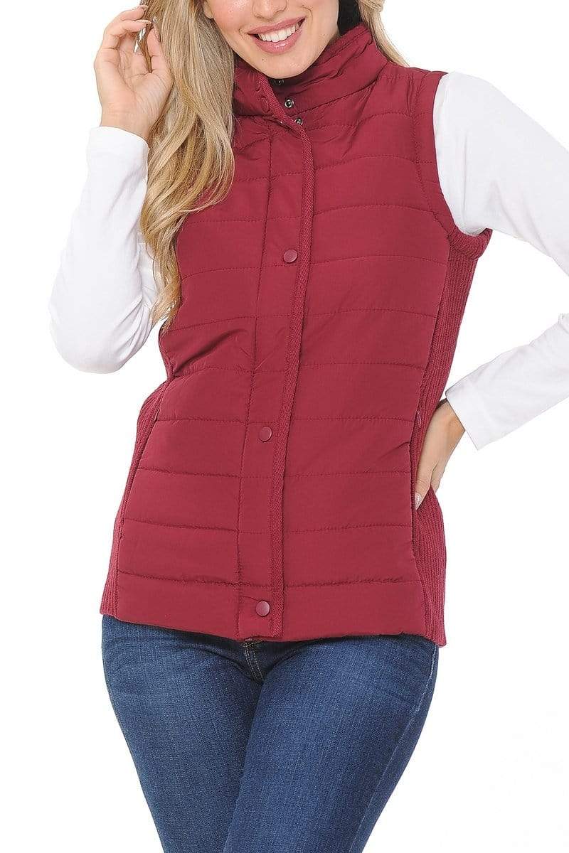 Auliné Collection Apparel Auliné Collection Womens Quilted Zip Up Lightweight Padding HNBD Vest