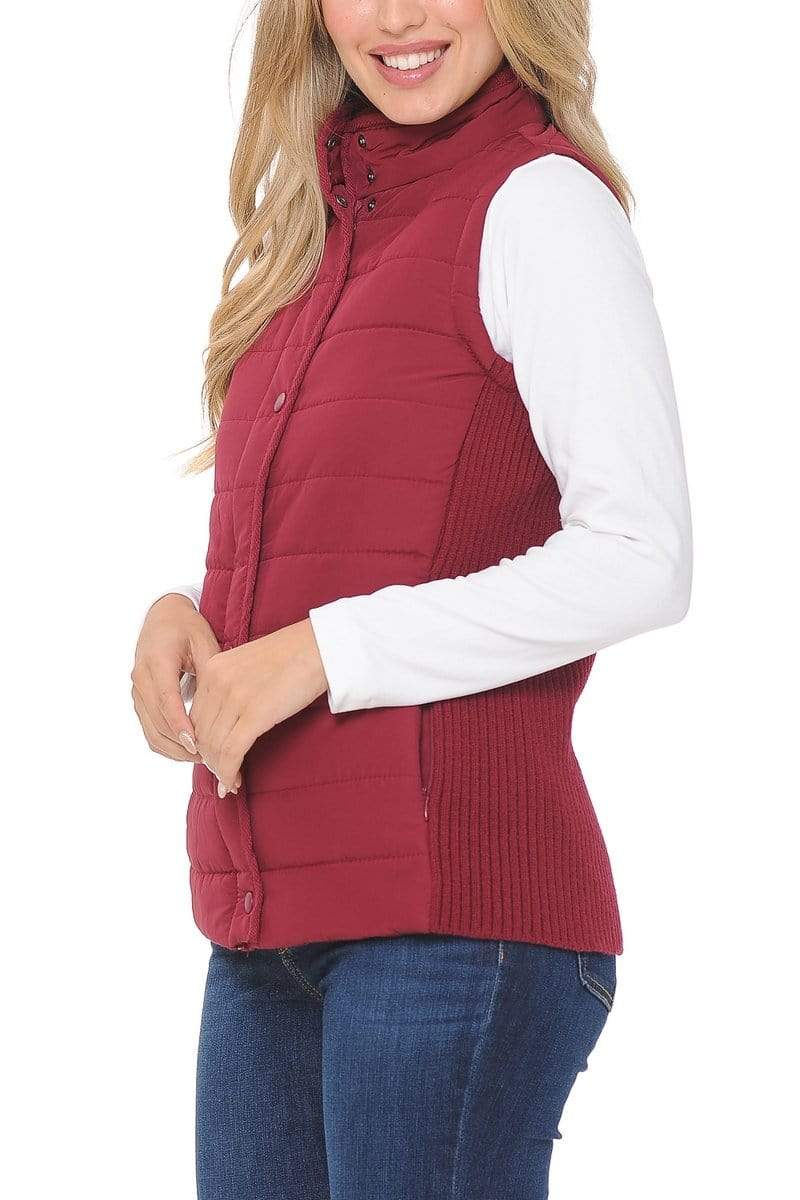 Auliné Collection Apparel Auliné Collection Womens Quilted Zip Up Lightweight Padding HNBD Vest