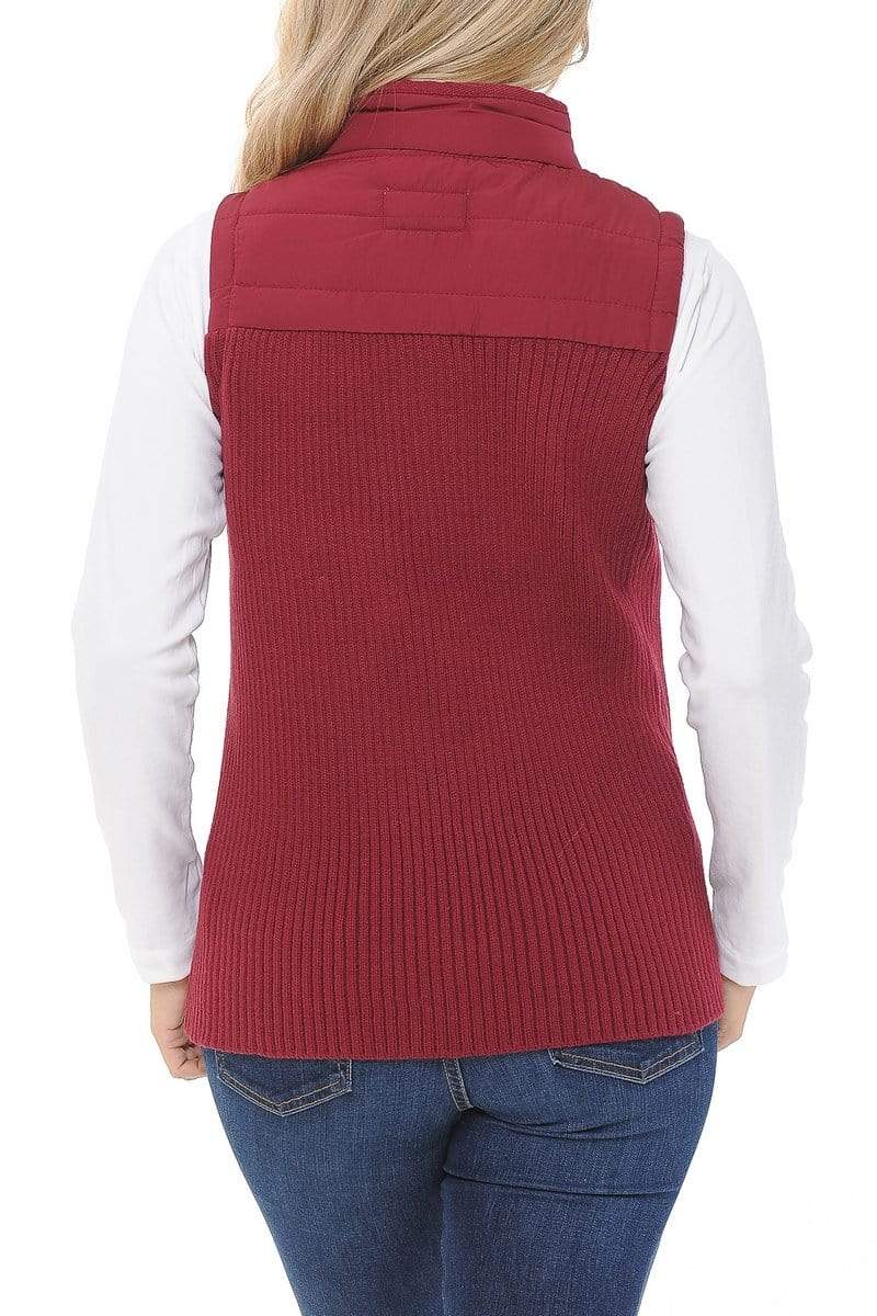 Auliné Collection Apparel Auliné Collection Womens Quilted Zip Up Lightweight Padding HNBD Vest
