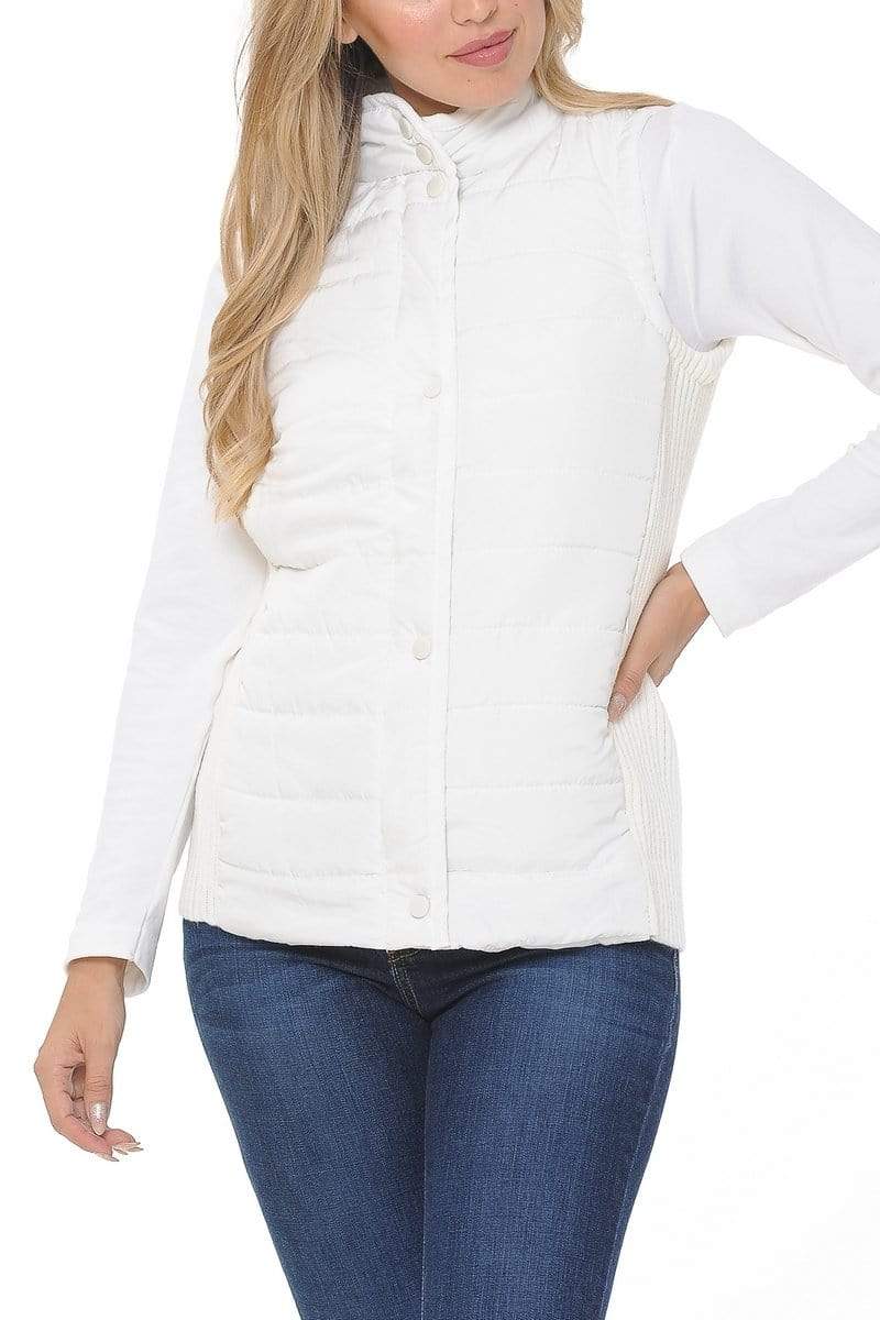 Auliné Collection Apparel Auliné Collection Womens Quilted Zip Up Lightweight Padding HNBD Vest