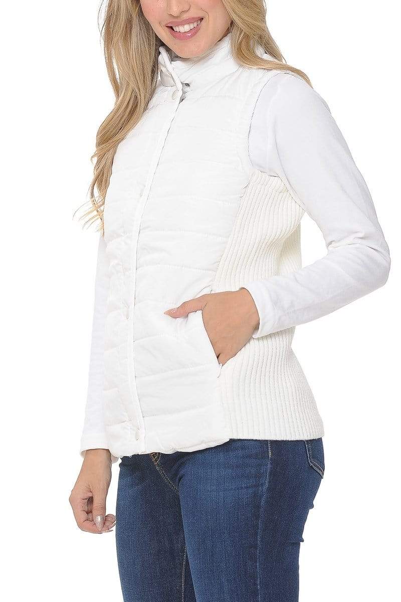 Auliné Collection Apparel Auliné Collection Womens Quilted Zip Up Lightweight Padding HNBD Vest