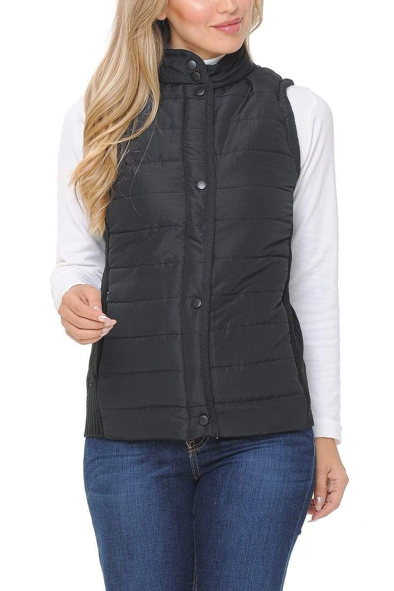 Auliné Collection Apparel Auliné Collection Womens Quilted Zip Up Lightweight Padding HNBD Vest