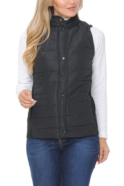 Auliné Collection Apparel Auliné Collection Womens Quilted Zip Up Lightweight Padding HNBD Vest