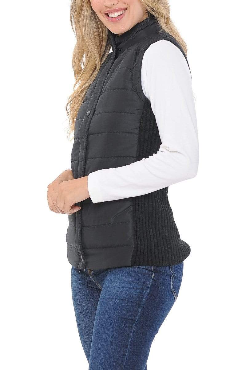 Auliné Collection Apparel Auliné Collection Womens Quilted Zip Up Lightweight Padding HNBD Vest