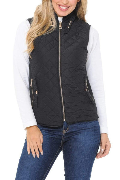 Auliné Collection Apparel Auliné Collection Womens Quilted Zip Up Lightweight Padding MFZP Vest