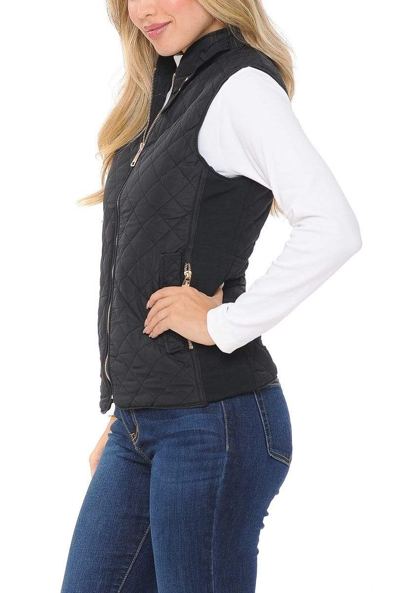 Auliné Collection Apparel Auliné Collection Womens Quilted Zip Up Lightweight Padding MFZP Vest