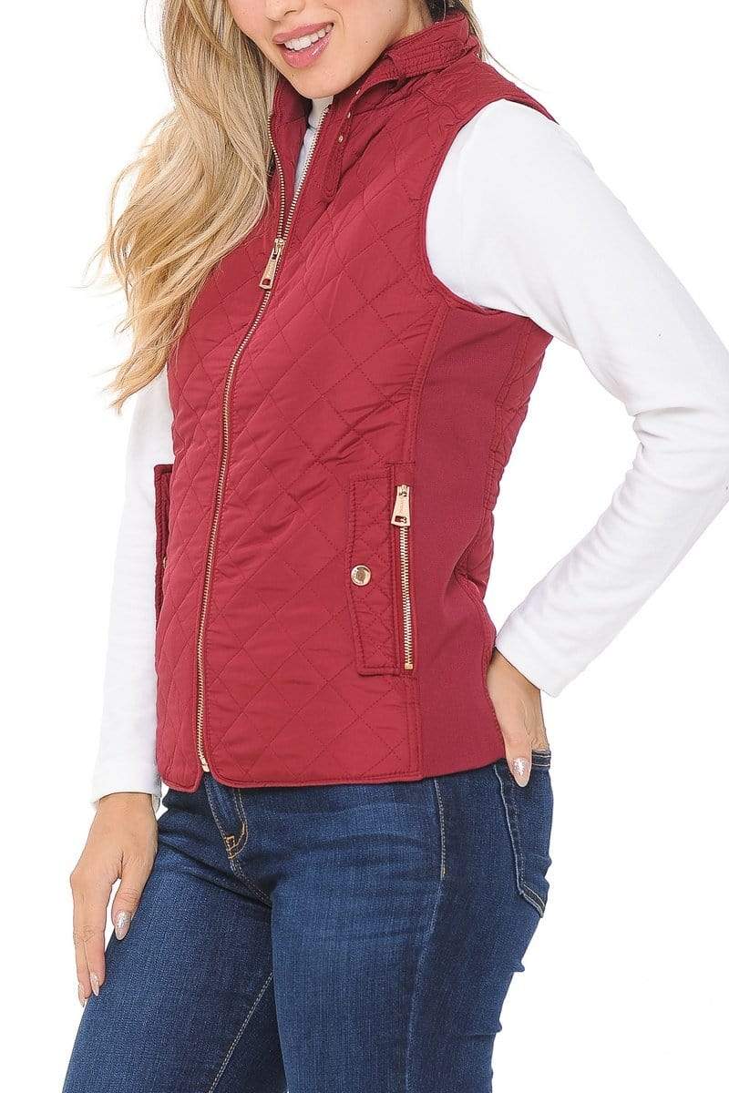 Auliné Collection Apparel Auliné Collection Womens Quilted Zip Up Lightweight Padding MFZP Vest
