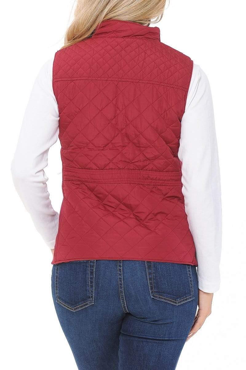 Auliné Collection Apparel Auliné Collection Womens Quilted Zip Up Lightweight Padding MFZP Vest