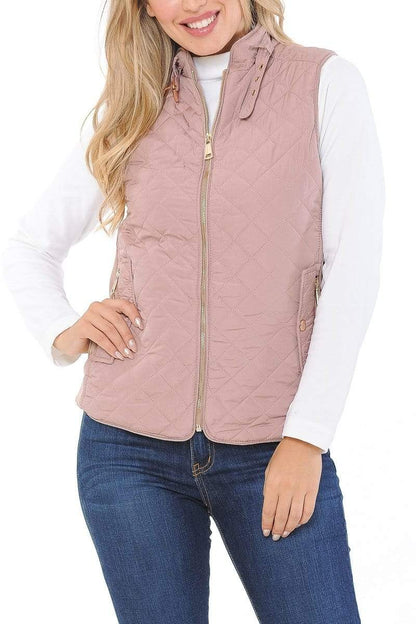 Auliné Collection Apparel Auliné Collection Womens Quilted Zip Up Lightweight Padding MFZP Vest