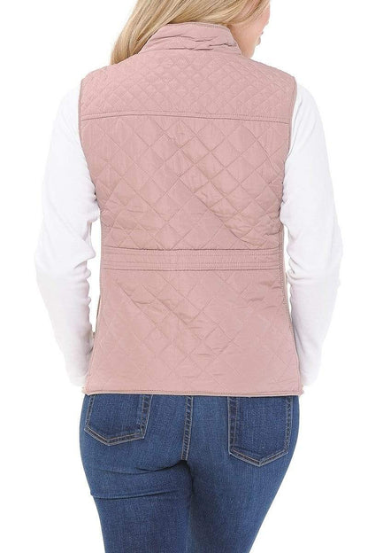 Auliné Collection Apparel Auliné Collection Womens Quilted Zip Up Lightweight Padding MFZP Vest