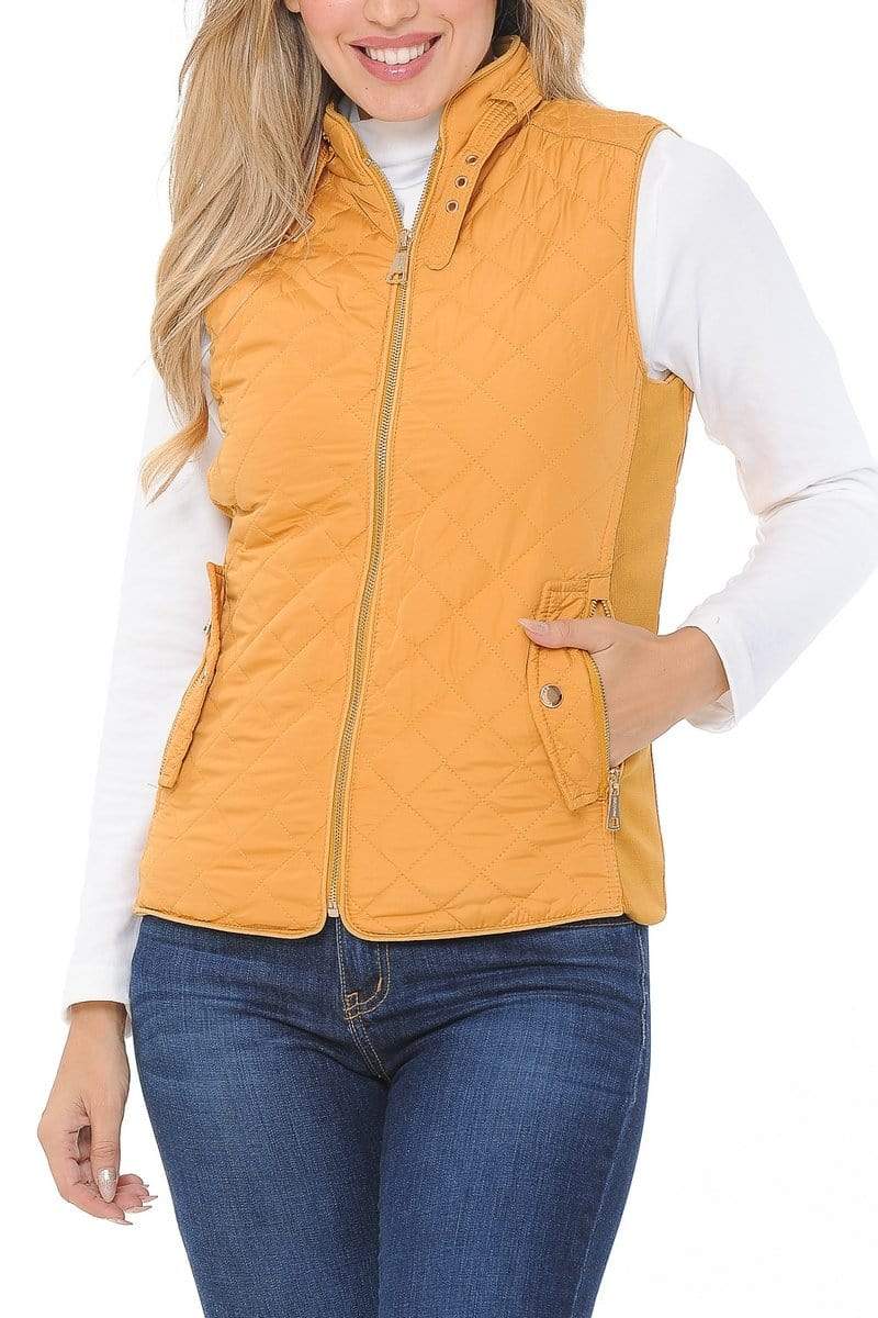 Auliné Collection Apparel Auliné Collection Womens Quilted Zip Up Lightweight Padding MFZP Vest