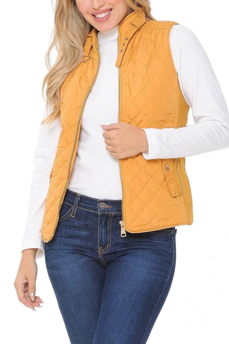 Auliné Collection Apparel Auliné Collection Womens Quilted Zip Up Lightweight Padding MFZP Vest