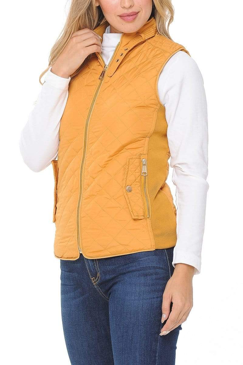 Auliné Collection Apparel Auliné Collection Womens Quilted Zip Up Lightweight Padding MFZP Vest