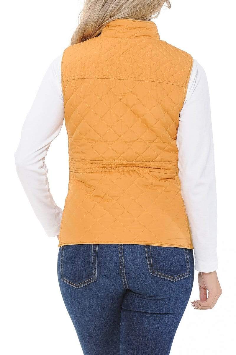 Auliné Collection Apparel Auliné Collection Womens Quilted Zip Up Lightweight Padding MFZP Vest