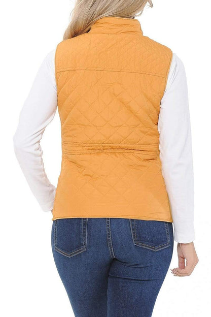 Auliné Collection Apparel Auliné Collection Womens Quilted Zip Up Lightweight Padding MFZP Vest