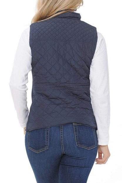 Auliné Collection Apparel Auliné Collection Womens Quilted Zip Up Lightweight Padding MFZP Vest