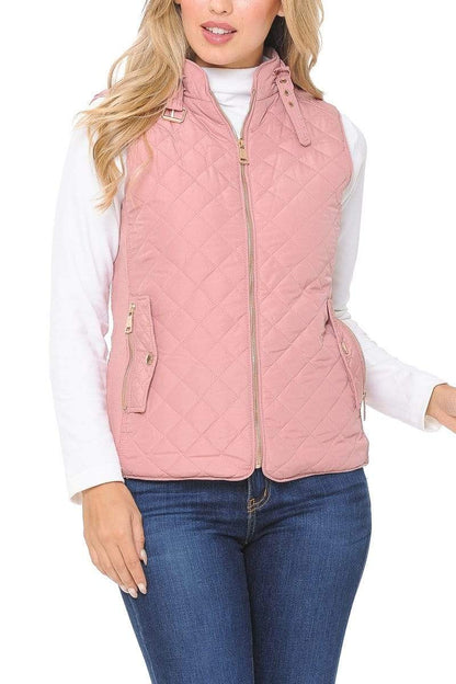 Auliné Collection Apparel Auliné Collection Womens Quilted Zip Up Lightweight Padding MFZP Vest