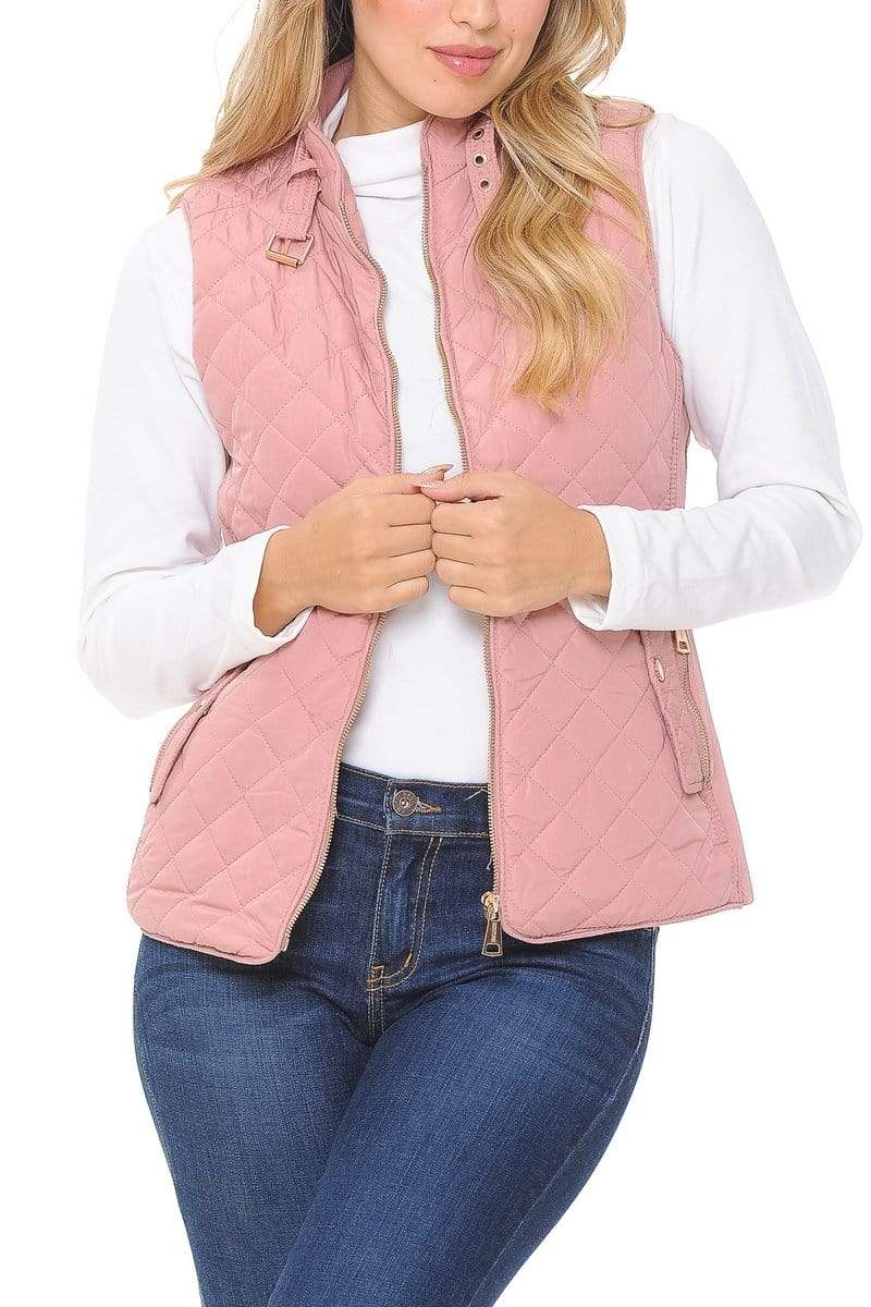 Auliné Collection Apparel Auliné Collection Womens Quilted Zip Up Lightweight Padding MFZP Vest