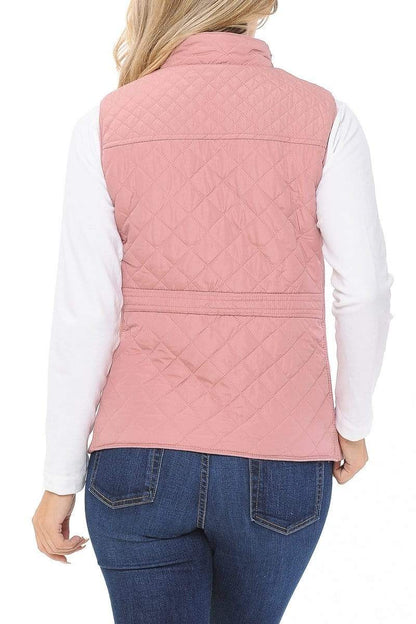 Auliné Collection Apparel Auliné Collection Womens Quilted Zip Up Lightweight Padding MFZP Vest