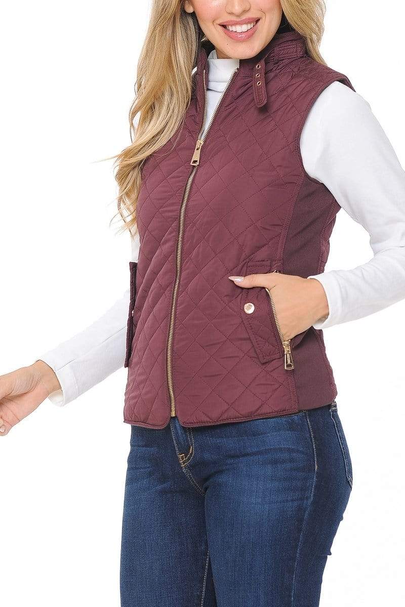 Auliné Collection Apparel Auliné Collection Womens Quilted Zip Up Lightweight Padding MFZP Vest