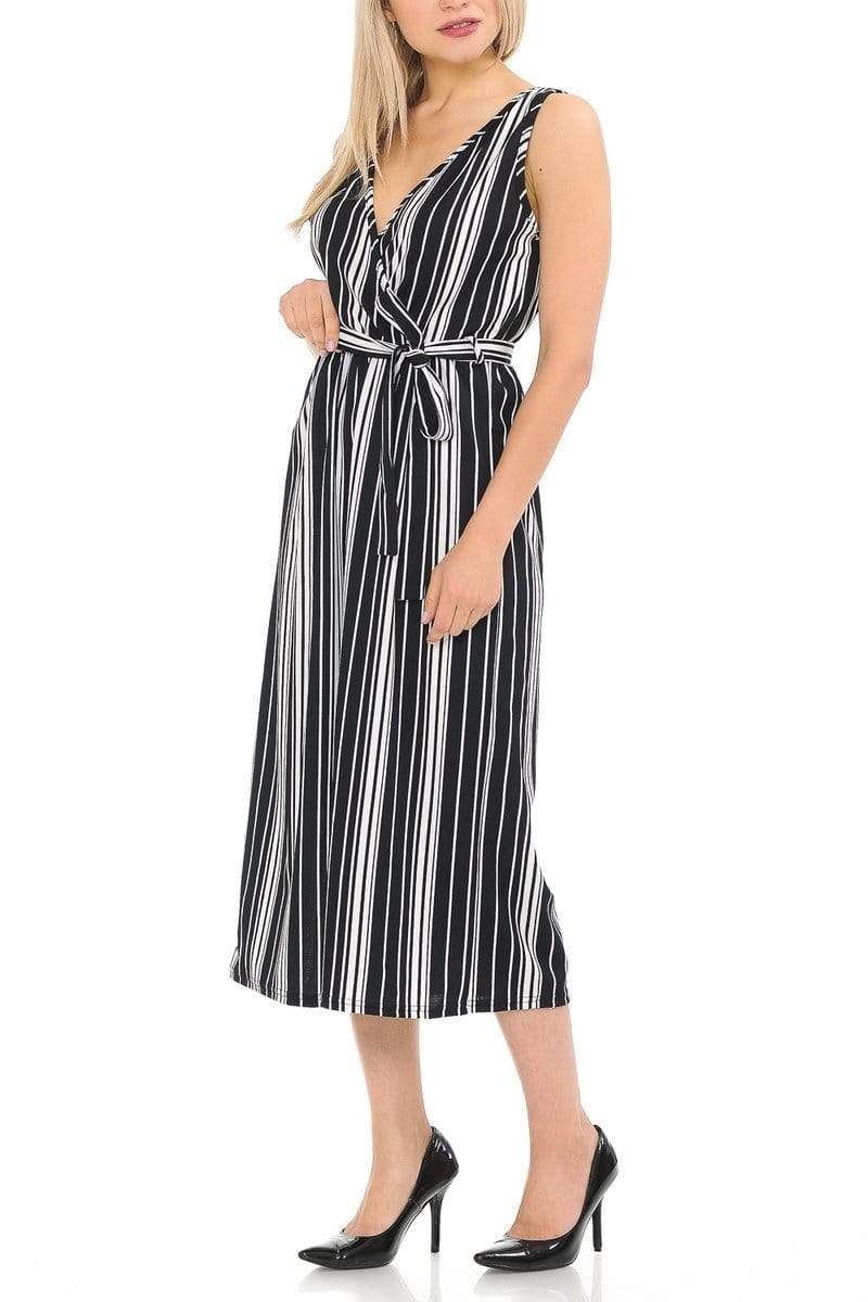 Auliné Collection Apparel Auliné Collection Womens Sleeveless Culotte Capri Wide Leg Romper Jumpsuit