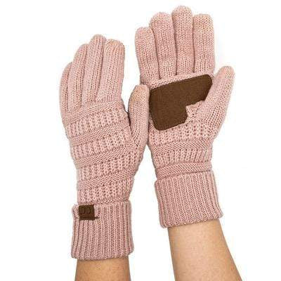C.C Apparel C.C G20 - Unisex Cable Knit Winter Warm Anti-Slip Touchscreen Texting Gloves
