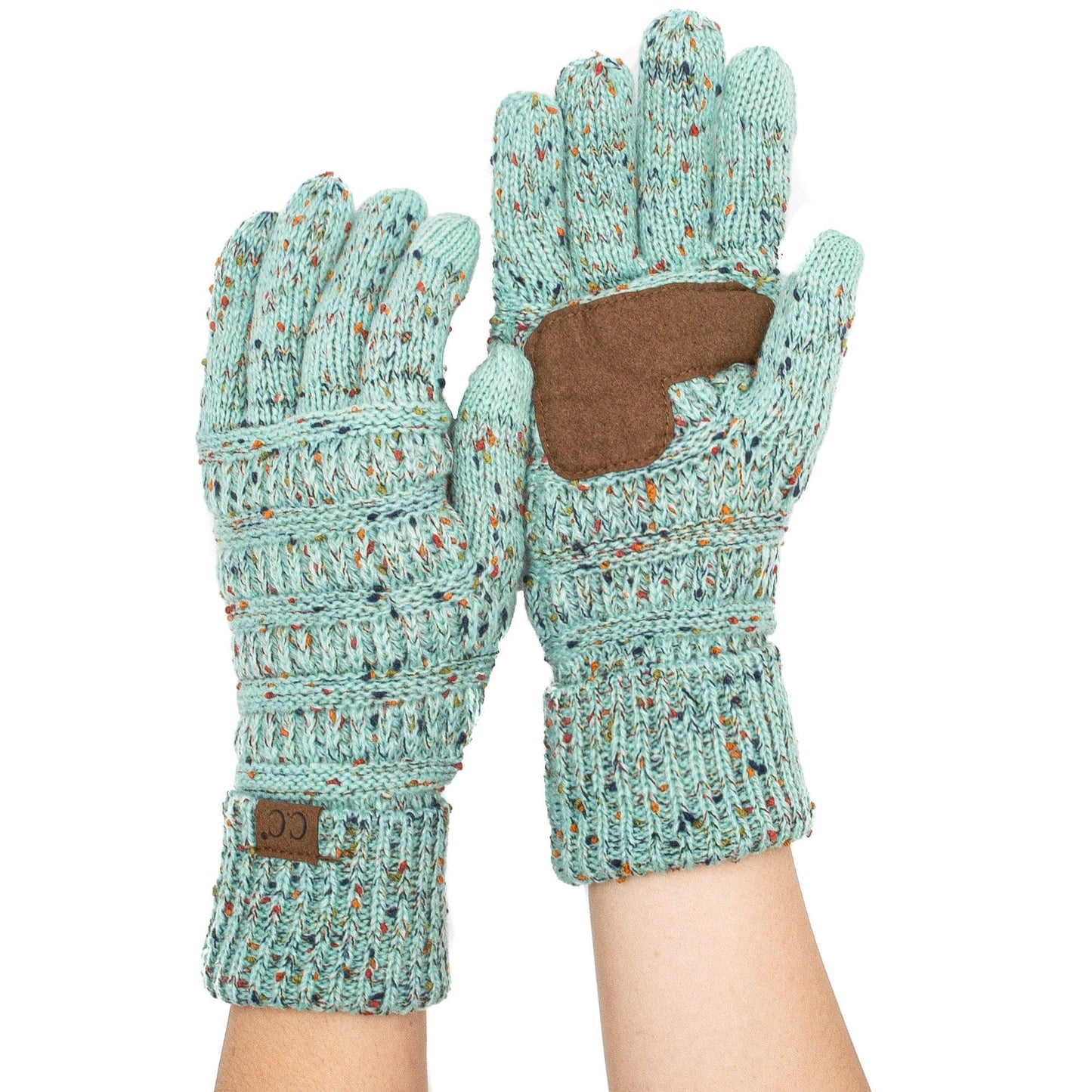 C.C Apparel C.C G33 - Unisex Cable Knit Winter Warm Anti-Slip Touchscreen Confetti Texting Gloves